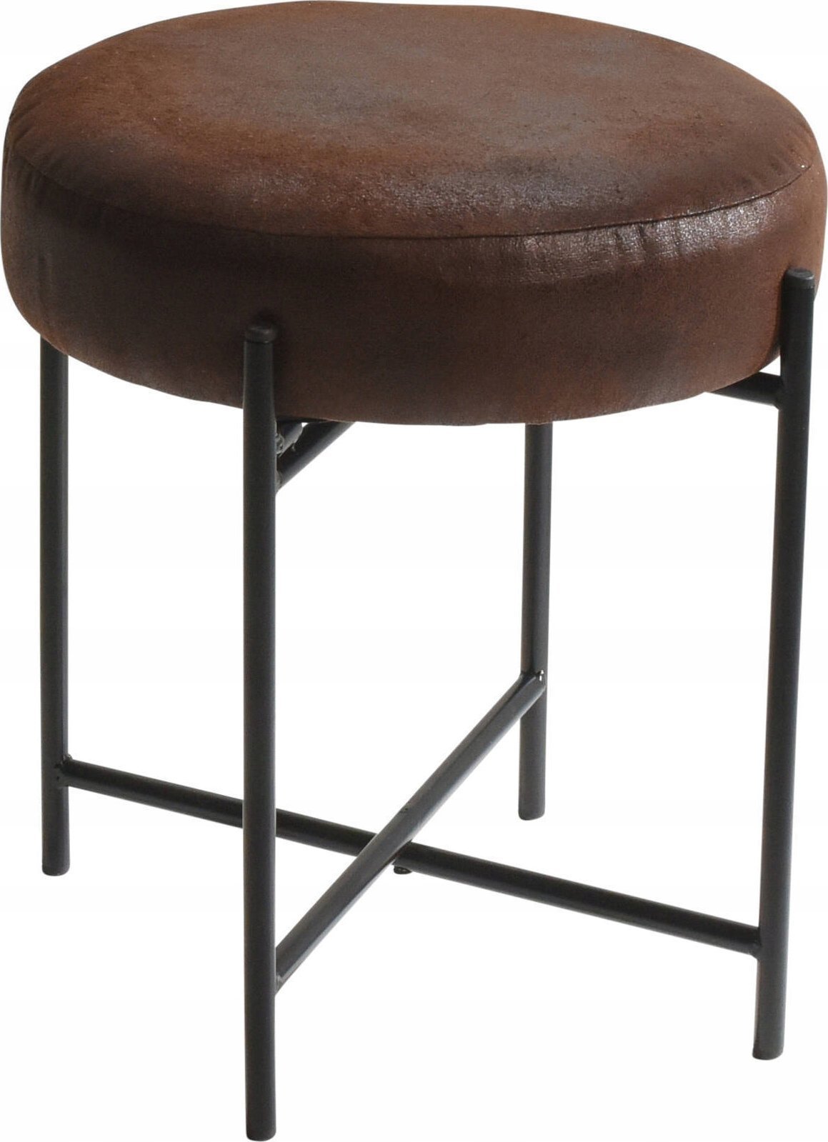 Home Styling Collection Taboret okrągły z metalowym stelażem, Ø 36 cm