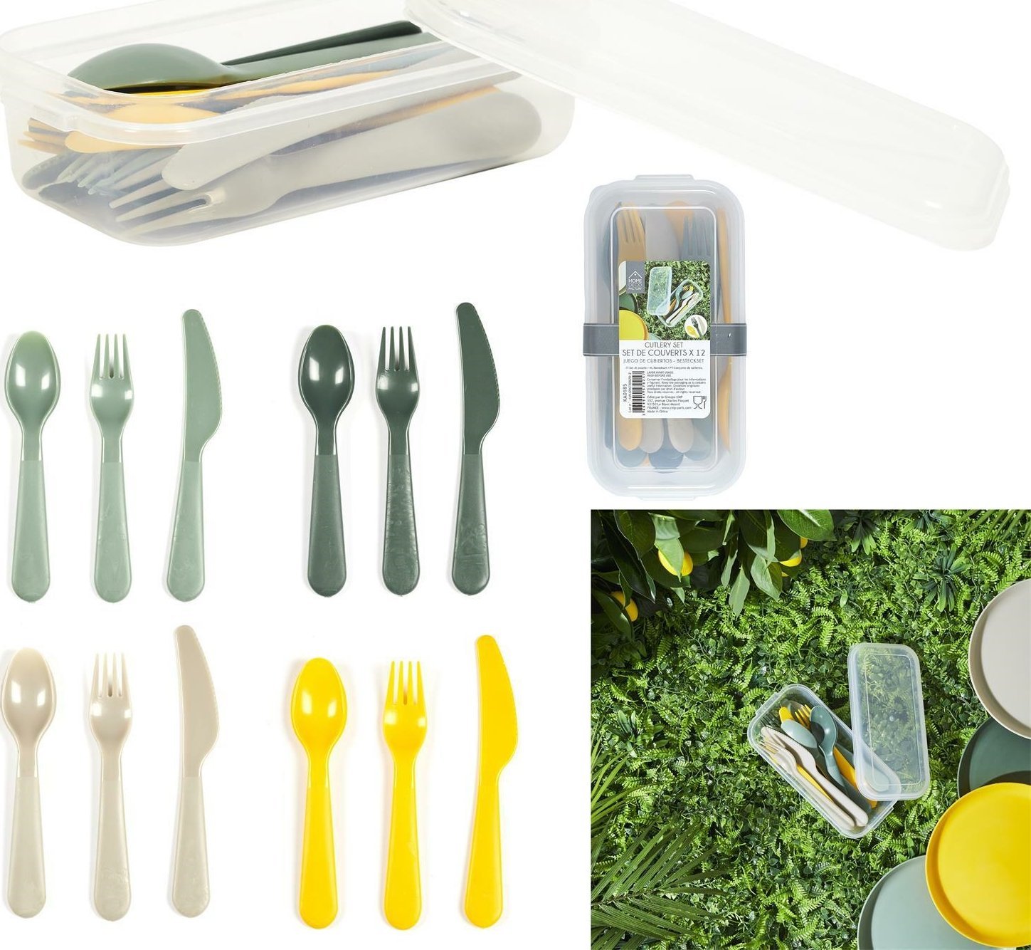 Intesi INTESI ZESTAW SZTUĆCÓW PIKNIKOWYCH NA 4 OSOBY