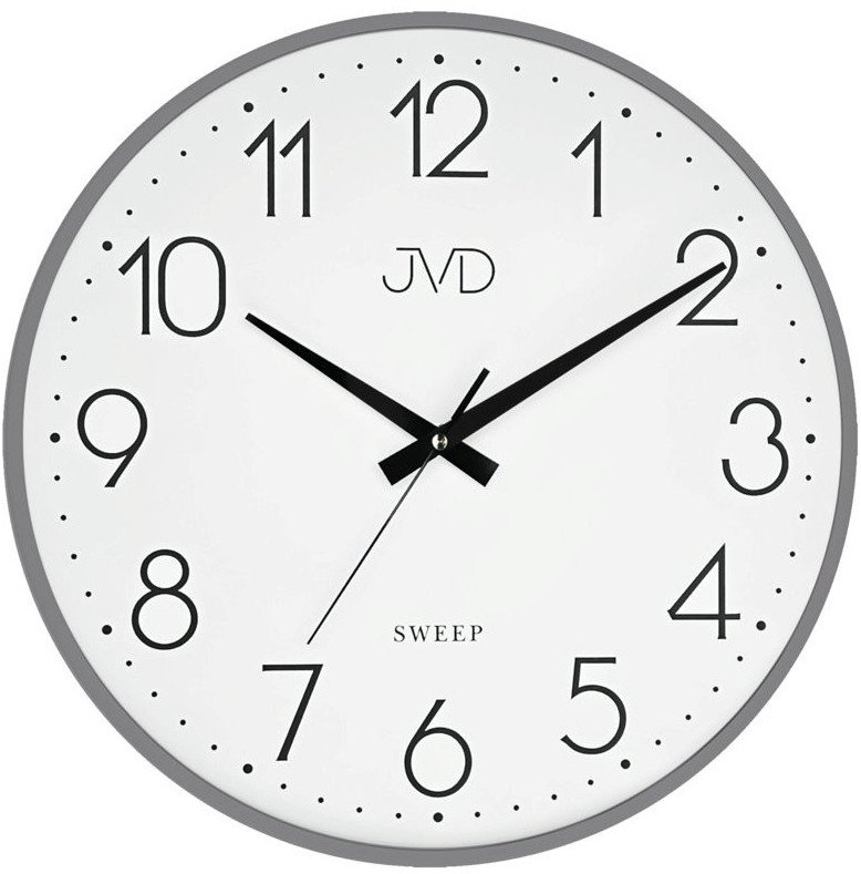 JVD Zegar ścienny HK4129.3 szary metalowy 35 cm