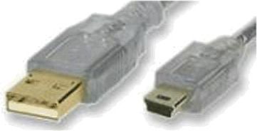 Kabel USB PremiumCord USB-A - miniUSB 3 m Przezroczysty (ku2m3a)