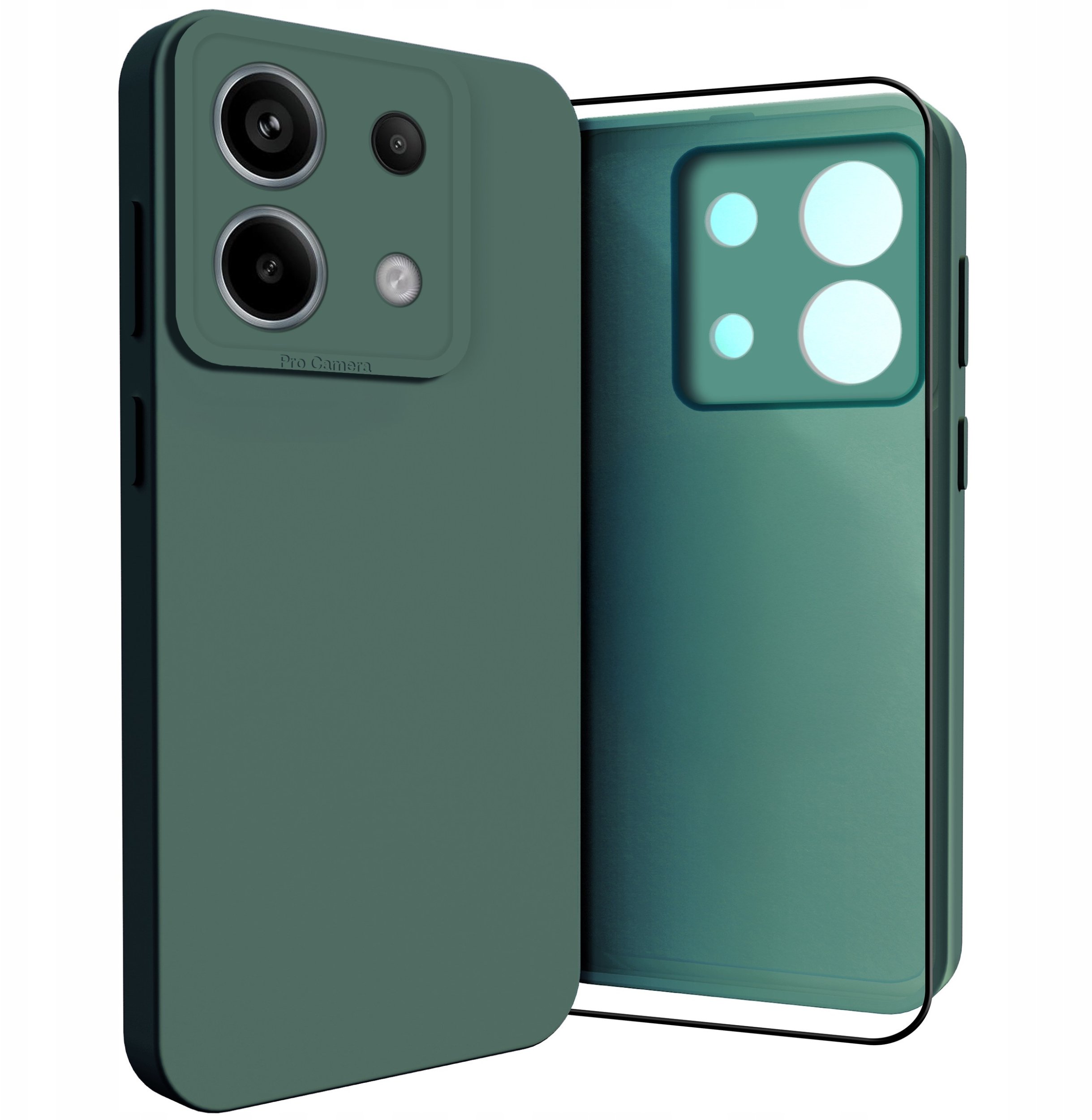 Etui do Xiaomi Redmi Note 13 Pro 5G (Osłona Kamery, Zielone, Case) Szkło