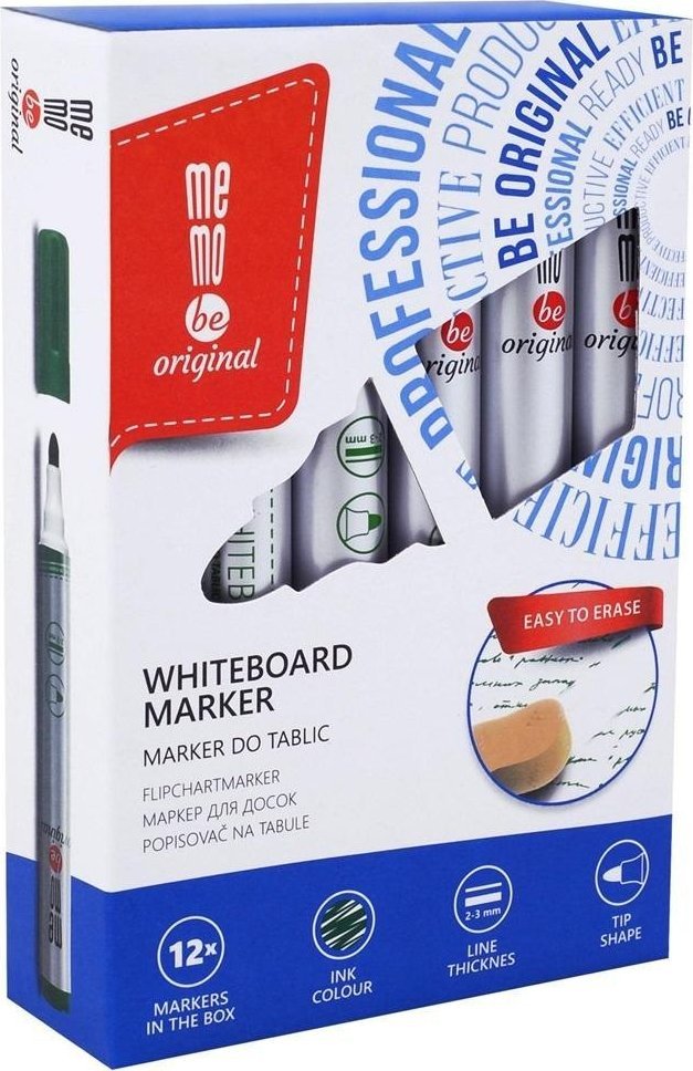 Markery suchościeralne zielony (12szt) MemoBe