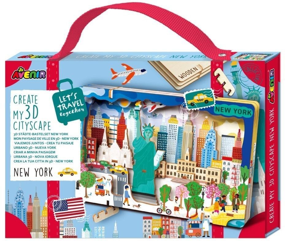 Stwórz pejzaż miejski Nowy Jork - puzzle drewniane