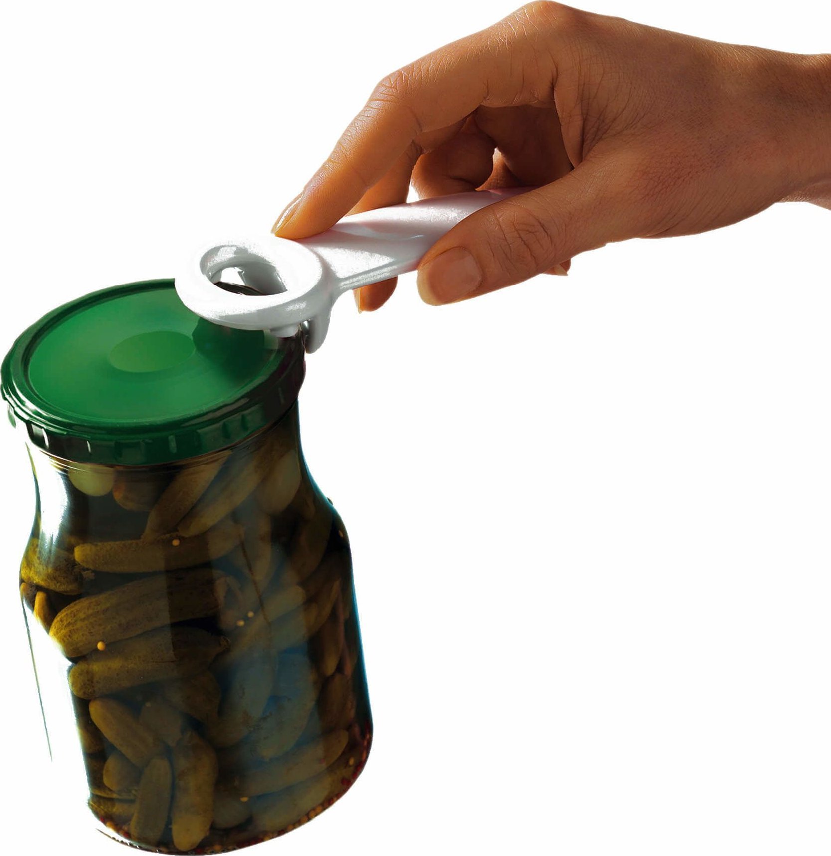 Gefu GEFU Kompaktowy otwieracz do słoików biały