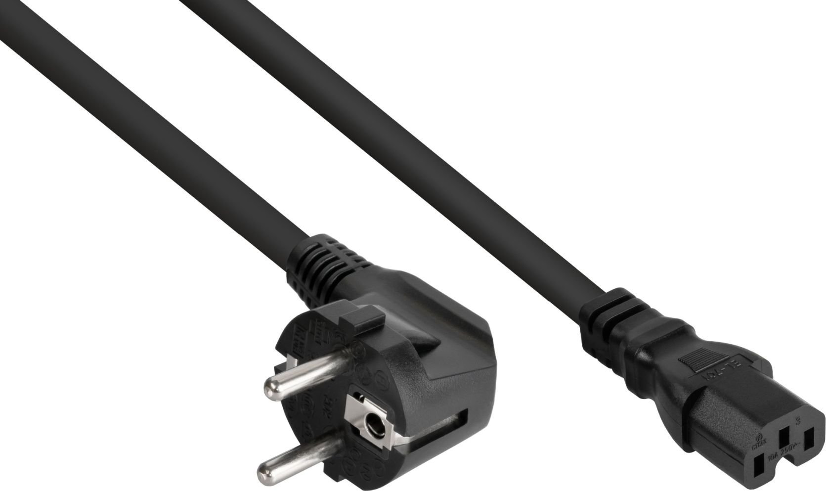 Kabelmeister SK0150-S050 kabel zasilające Czarny 5 m Wtyczka zasilająca typu E+F IEC C15