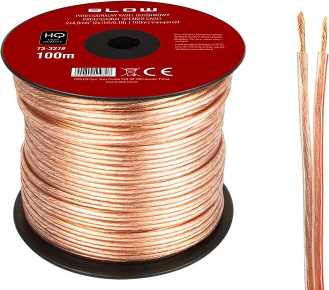 Kabel Blow 73-327# Przew.głośn.2x4,00mm przezroczysty