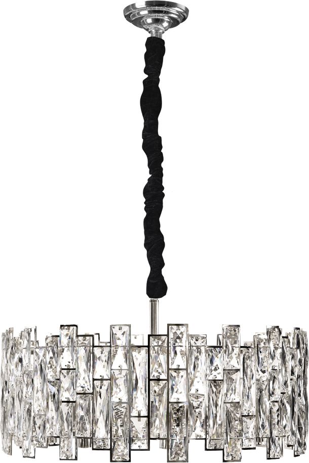 Lampa wisząca Witek Home Lampa wisząca kryształowa Jewel Chrome 60215/8