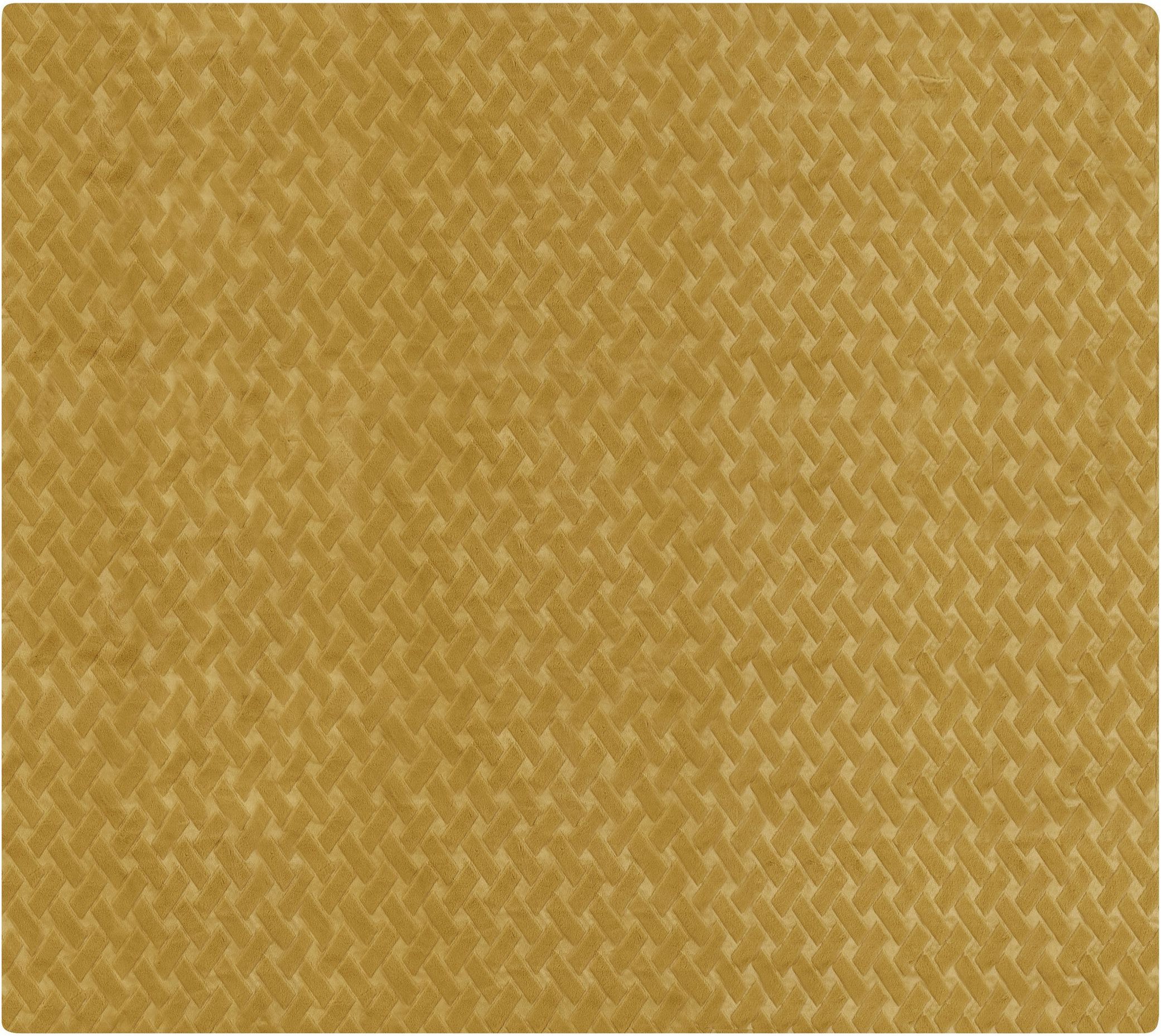 Narzuta na łóżko SITAPUR Sztuczne futro 200 x 220 cm Musztardowy