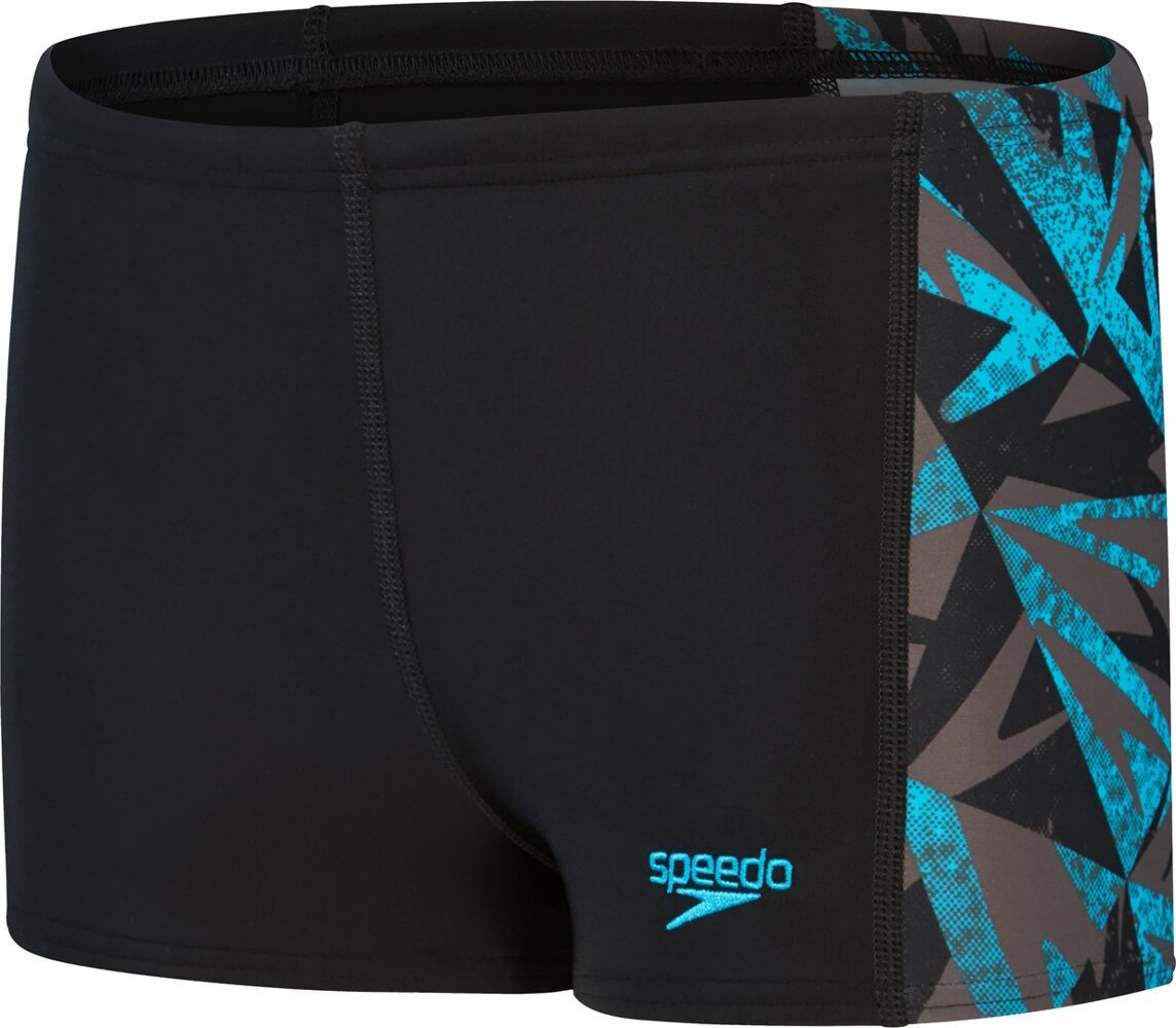 Speedo Dziecięce bokserki kąpielowe Speedo Hyperboom Pnl Asht Jm black/bolt/dove grey rozmiar 11-12