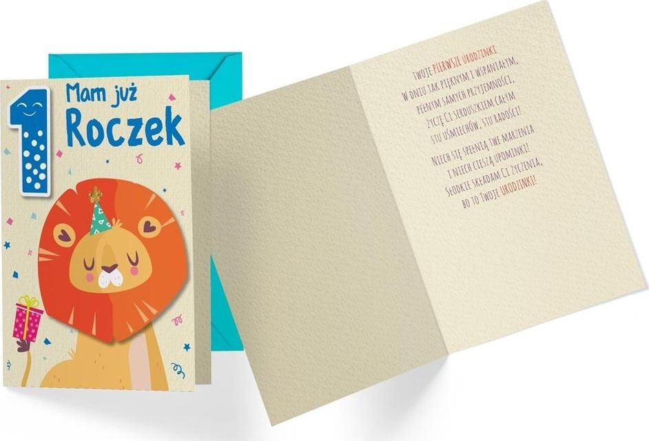 KUKARTKA Karnet B6 DK-856 Roczek lew