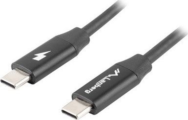 Kabel USB Lanberg USB-C - USB-C 0.5 m Czarny (CA-CMCM-40CU-0005-BK)
