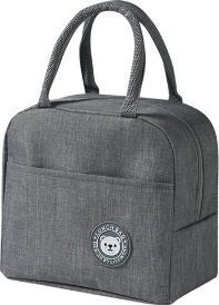 Torba termiczna izolacyjna śniadanie lunch szara