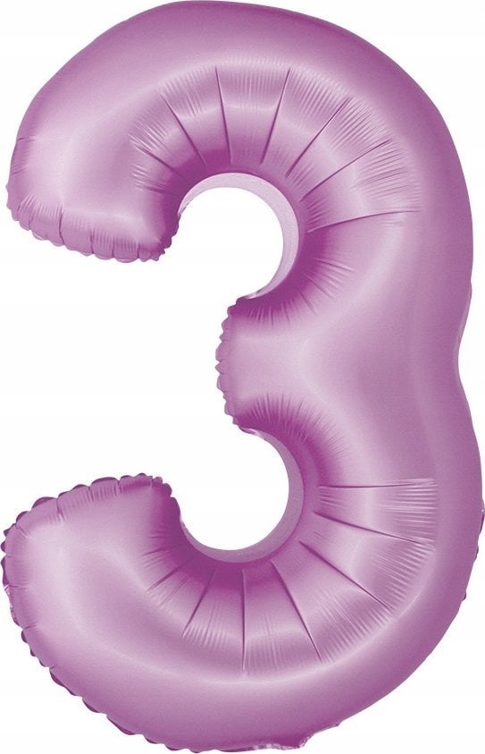 GoDan Balon foliowy Smart Cyfra 3 lawendowa matowa 76cm Godan