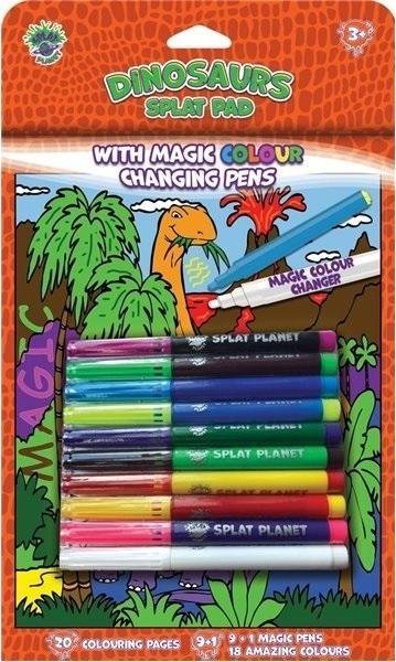 Książeczka z magicznymi mazakami Dinozaury