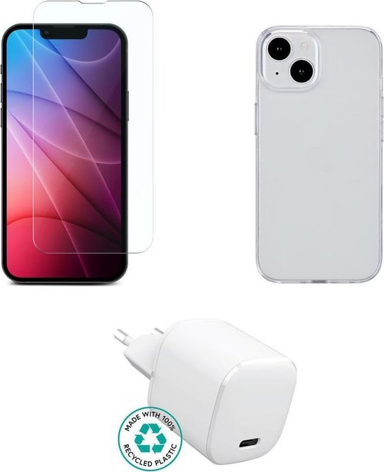 Ładowarka eStuff eSTUFF ES-KIT-IPH15 ładowarka do urządzeń przenośnych Telefon komórkowy Przezroczysty, Biały Prąd przemienny Wewnętrzna