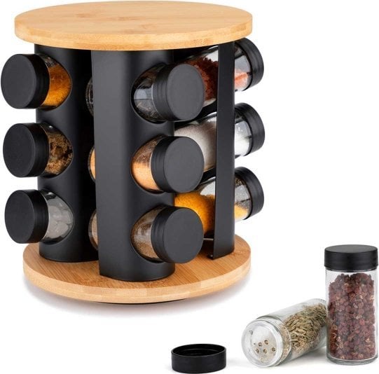 Elitehoff STOJAK OBROTOWY NA PRZYPRAWY 12 POJEMNIKÓW E-8252