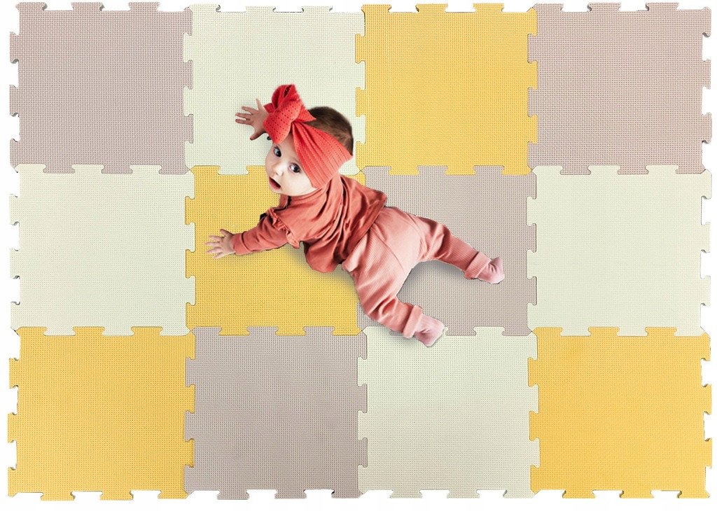 Mata piankowa puzzle piankowe duża dzieci duża gruba kontrastowa 12w1