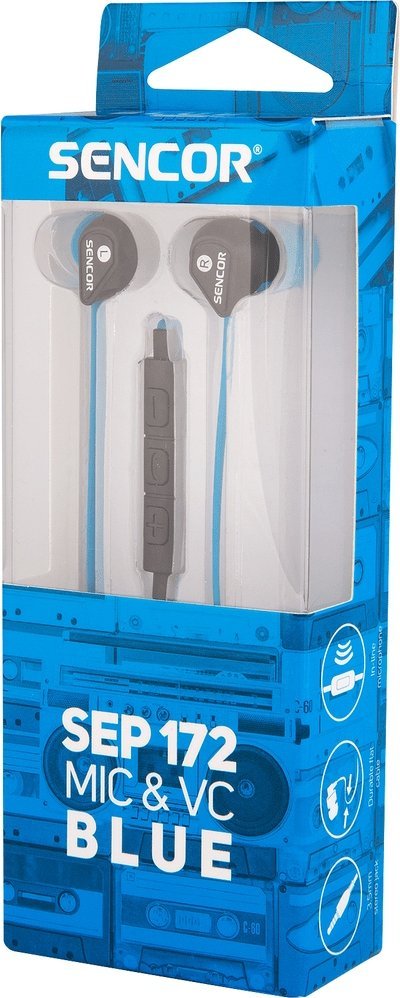 Słuchawki Sencor SEP 172 VCM BLUE EARPHONES SENCOR