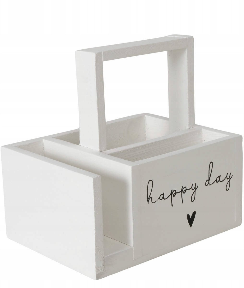 Drewniany organizer na przybory kuchenne, 20 x 20 cm