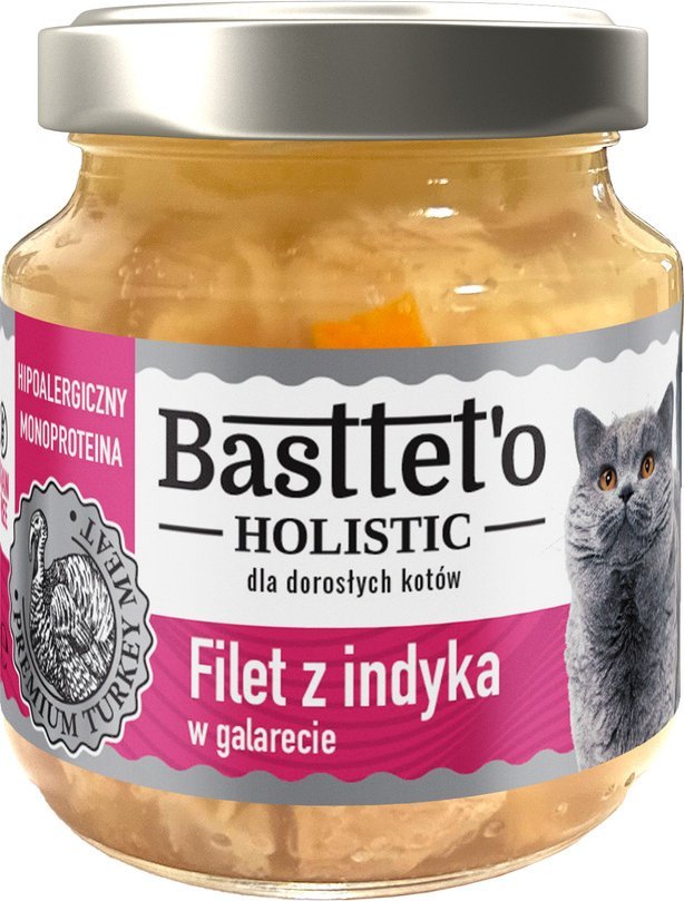 Bastteto Basttet'o Holistic filet z indyka w galerecie dla kotów 130g