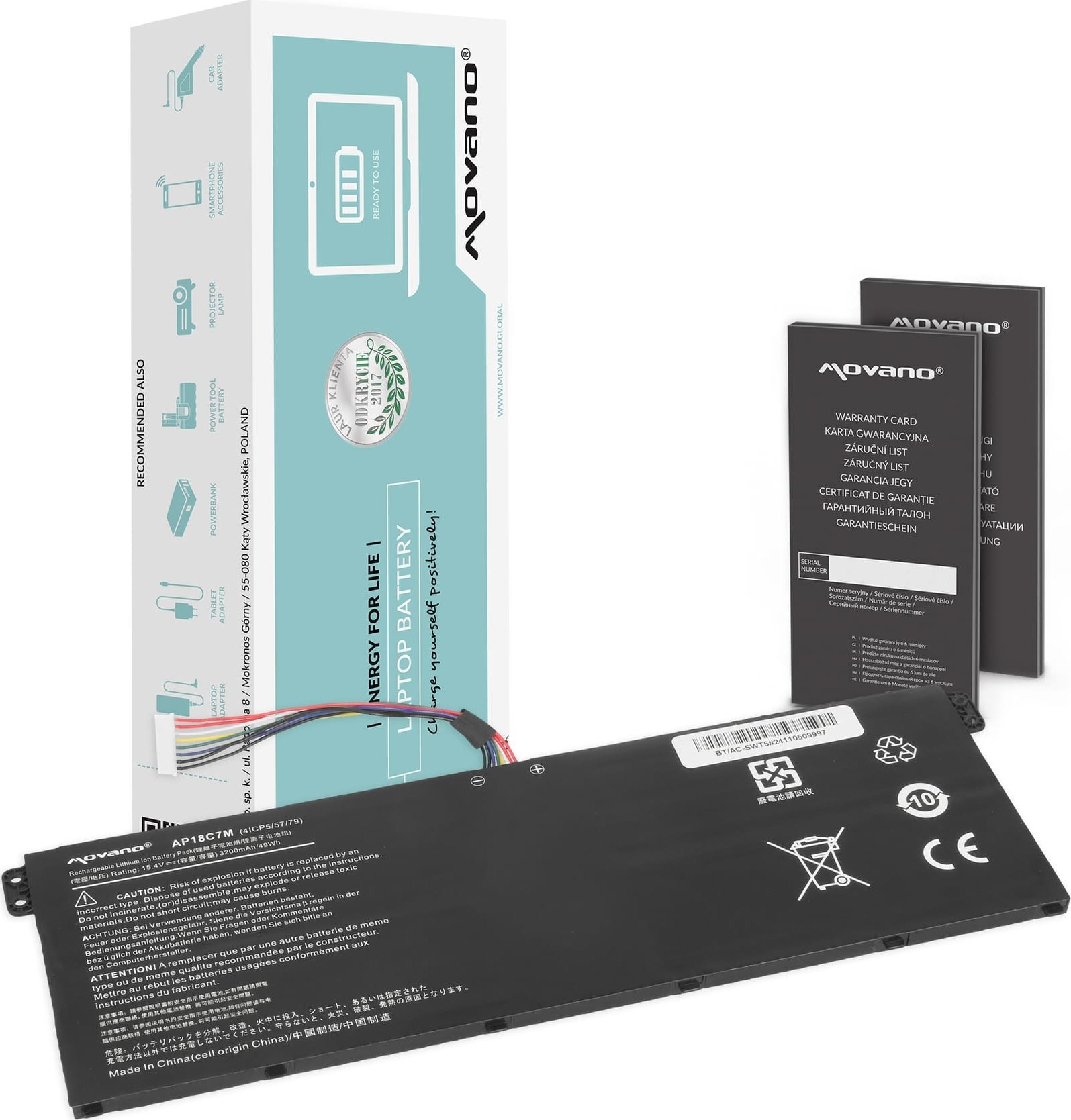 Bateria Movano do Acer Spin 5, Swift 3, Swift 5