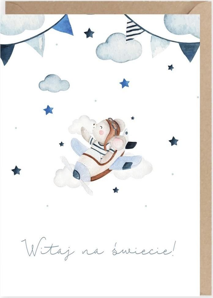 Cardie Kartka z okacji narodzin chłopiec K103