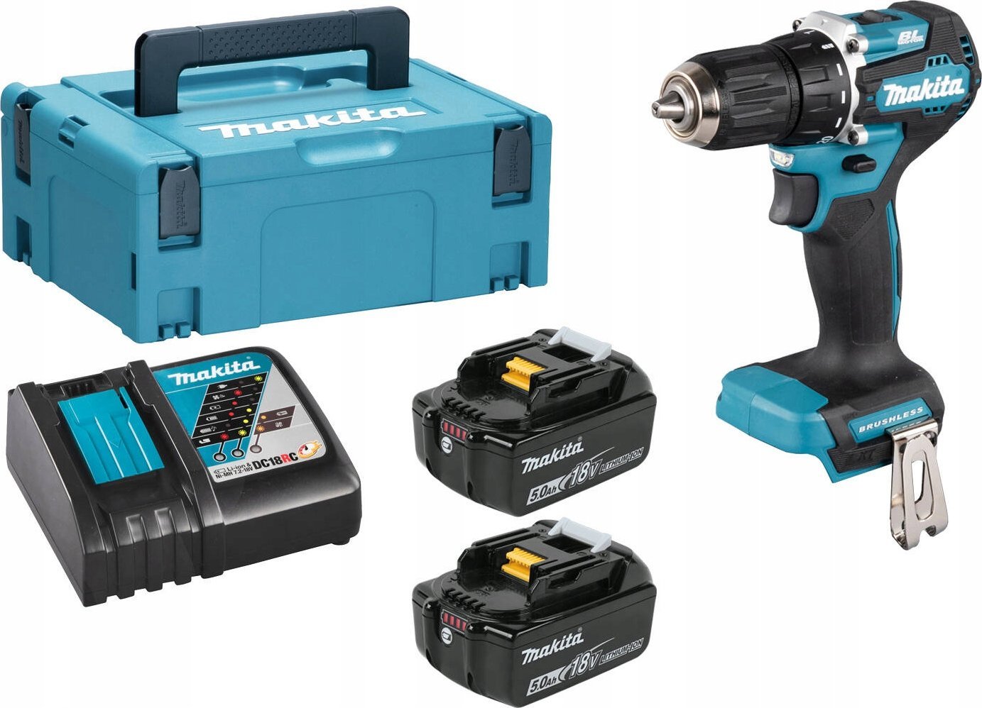 Wiertarko-wkrętarka Makita DDF487RTJ 18 V 2 x akumulator 5 Ah