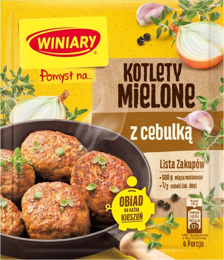 WINIARY Winiary Pomysł na... Kotlety mielone z cebulką 69 g