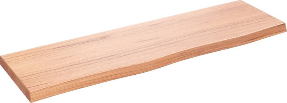 vidaXL vidaXL Półka, jasnobrązowa, 100x30x4cm, lakierowane lite drewno dębowe