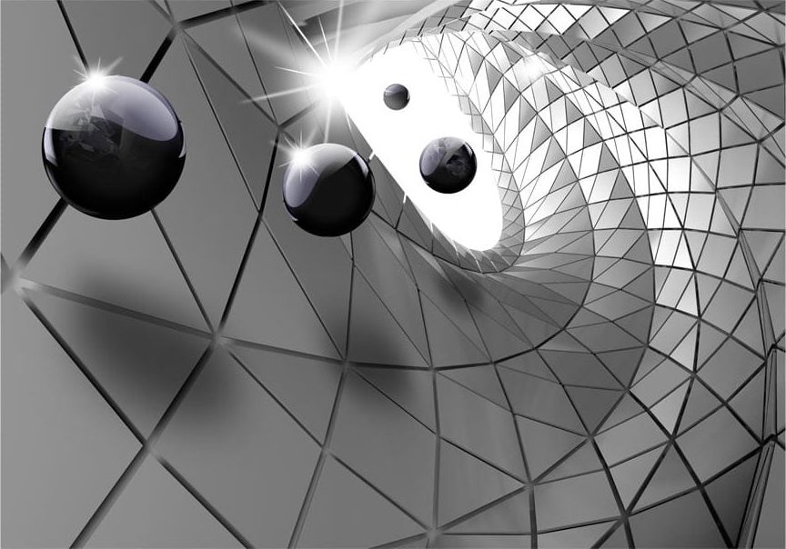 DecoNest Fototapeta - Stalowa iluzja - 250X175