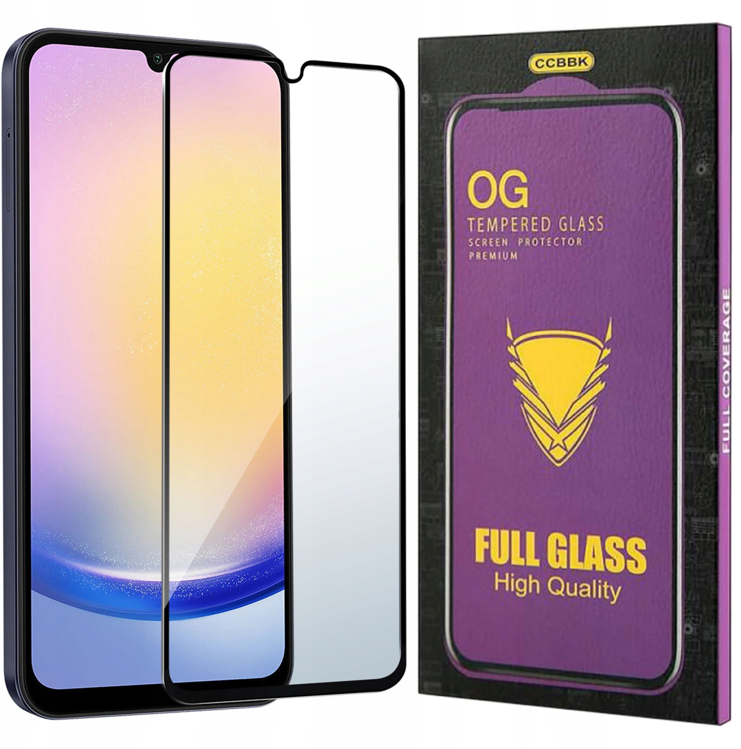 Szkło HARTOWANE 5D do Samsung Galaxy A25 5G OG PREMIUM CAŁY EKRAN PEŁNE