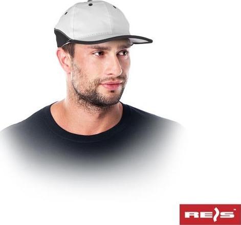 R.E.I.S. Czapka z daszkiem biało-szary CZFMN