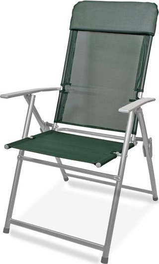 Krzesło turystyczne kempingowe ogrodowe składane zielone regulowany fotel