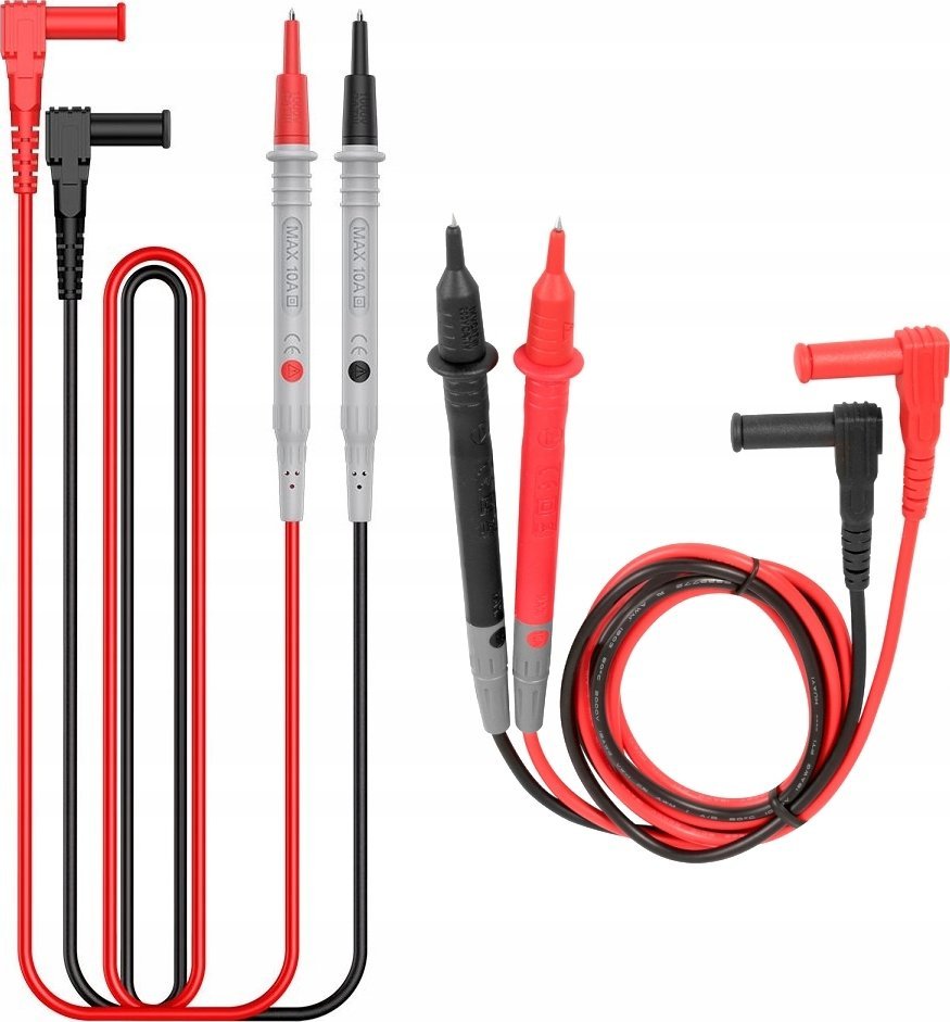 PRZEWODY TESTOWE POMIAROWE KONEKTORY HABOTEST 1 METR 20 AWG ZESTAW 2 SZT.