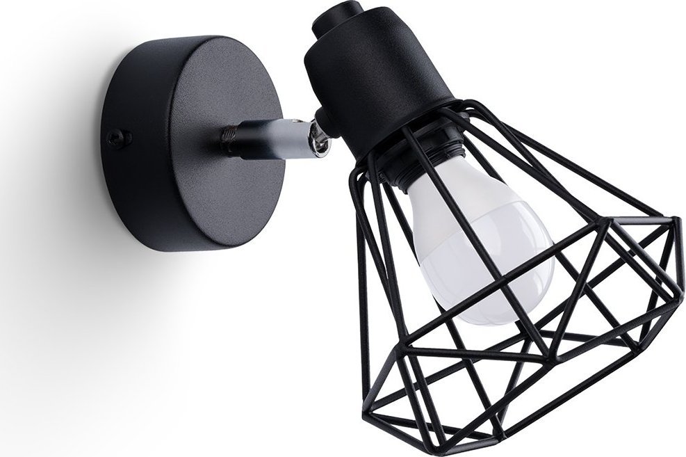 Kinkiet Sollux Sollux Artemis 1 SL.1105 kinkiet lampa ścienna 1x40W E14 czarny