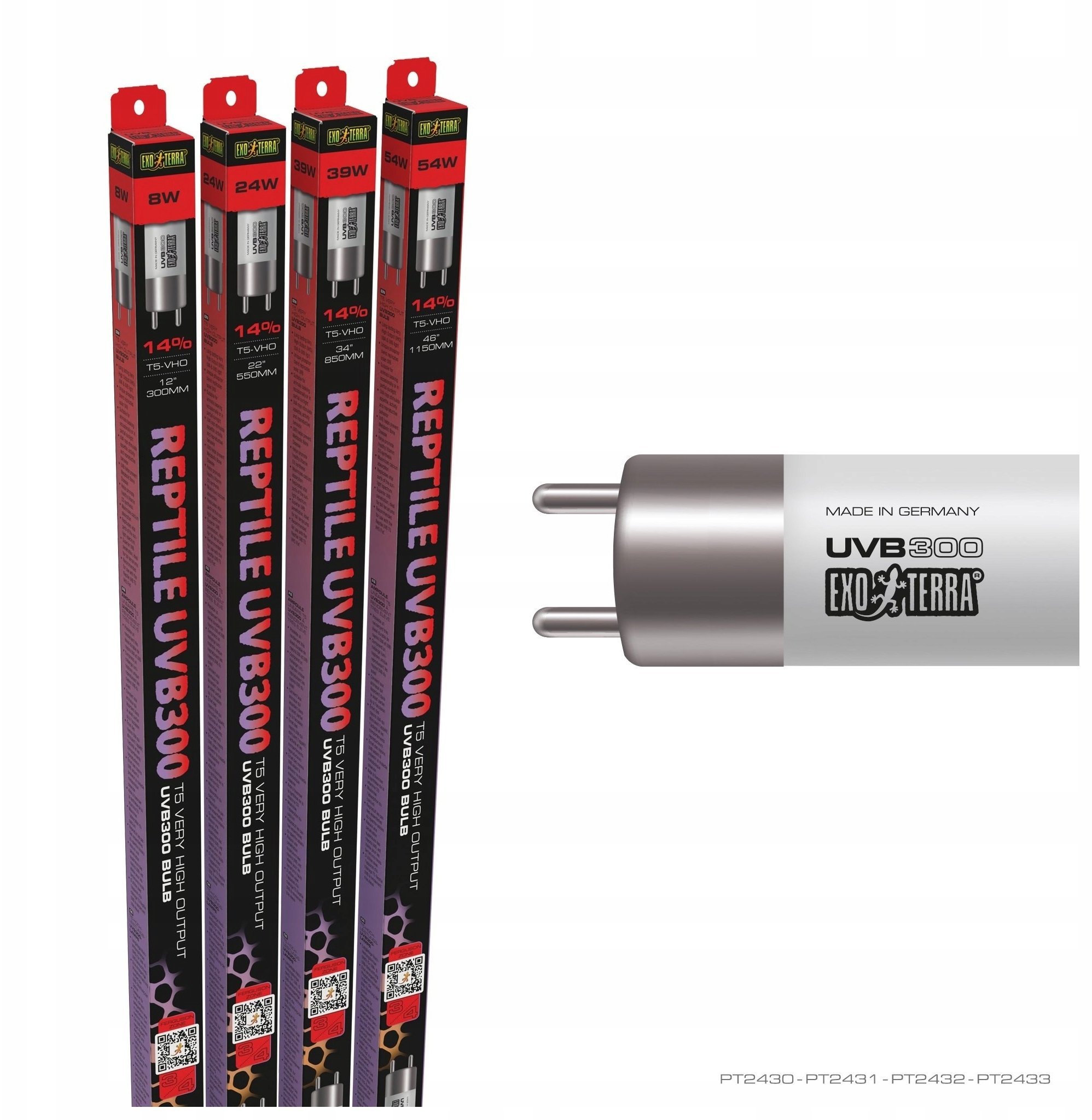 Exo Terra Reptile UVB300 świetlówka T5 do terrarium, 8 W, 30 cm