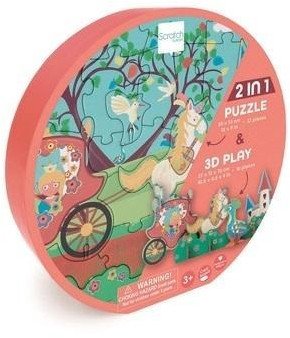 Puzzle 2in1 2D and 3D scenery Princess