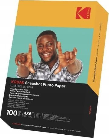 Papier KODAK Foto Fotograficzny do Drukarki 100x 4x6 A6 10x15cm 180g Błysk / 3510-829