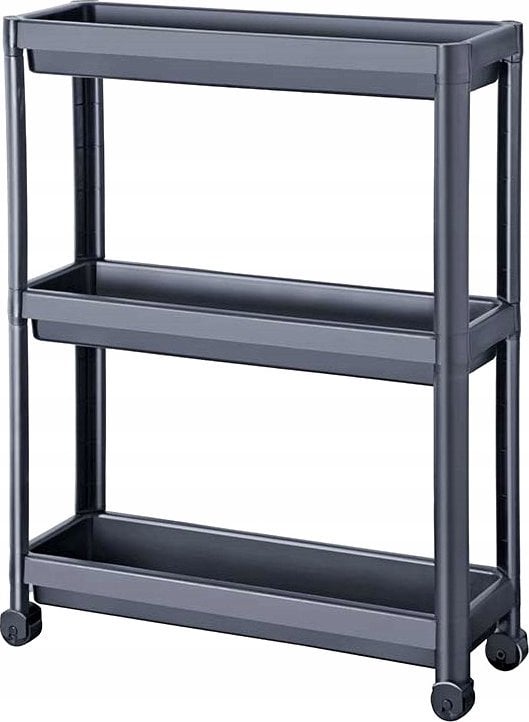 Regał wąski na kółkach 3 poziomowy Decobella antracyt dł 54 szer.18 x wys. 71