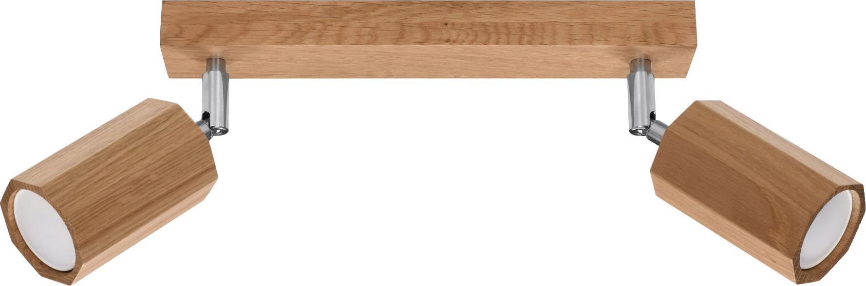 Lampa sufitowa Sollux WNĘTRZARSKIE Plafon ZEKE 2 dąb