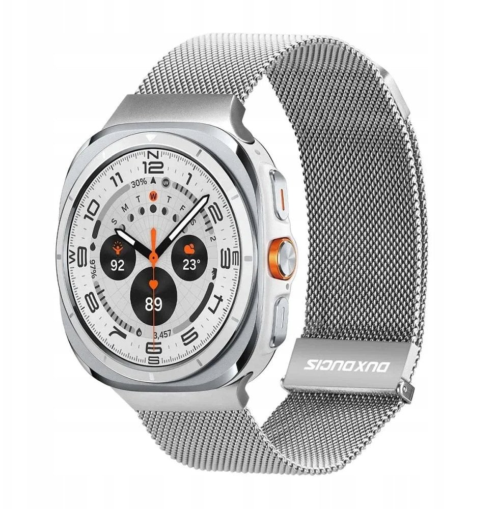 DUX DUCIS pasek MILANESE magnetyczny ze stali nierdzewnej 47 mm srebrny