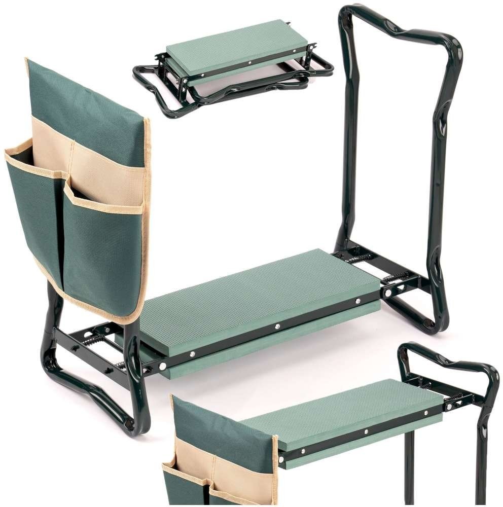 Klęcznik ogrodowy ławeczka 2w1 ZAVES zielony