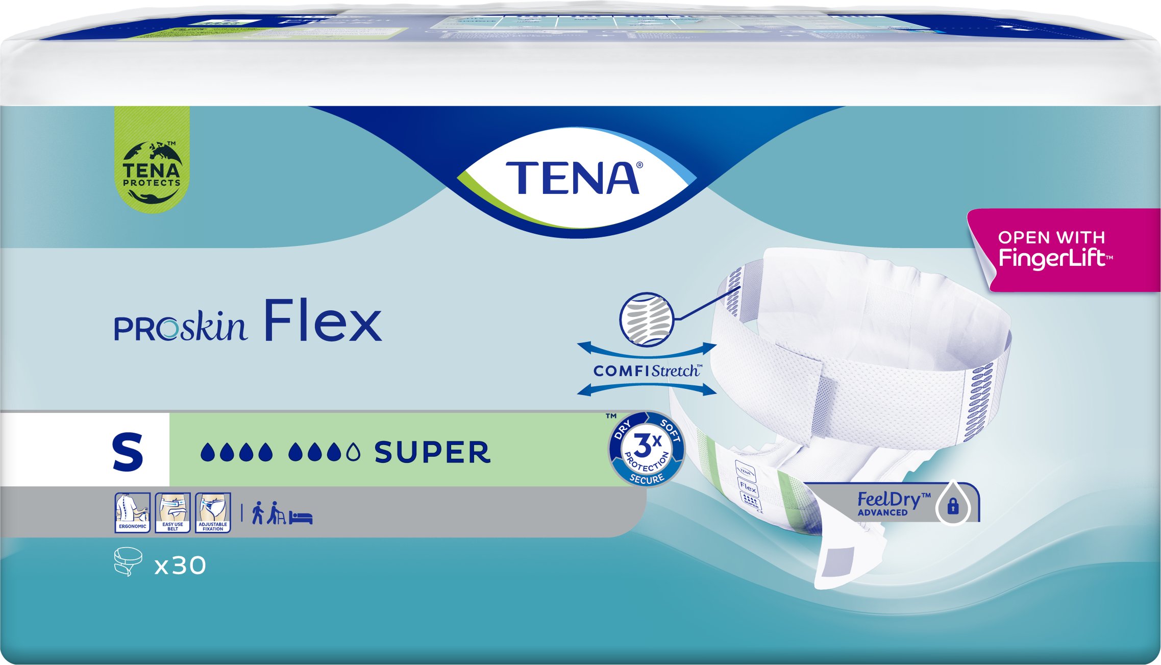 TENA FLEX PROSKIN SUPER S '30 (zielone)