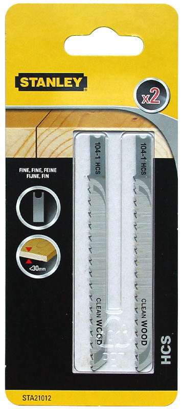 Stanley Brzeszczoty do wyrzynarki U 2szt. do drewna PVC STA21012