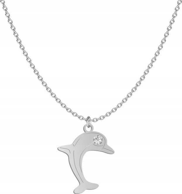 Radziszewska Jewellery Srebrny Naszyjnik DELFIN TABLICZKA GRATIS