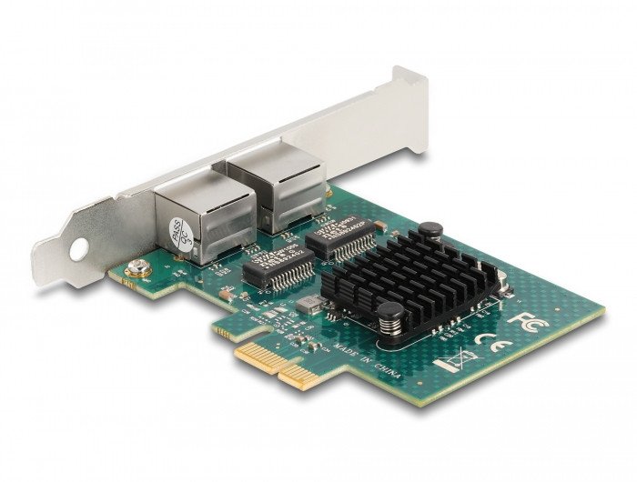 Delock - Netzwerkadapter - PCIe 2.0 Low-Profile - Gigabit Ethernet x 2