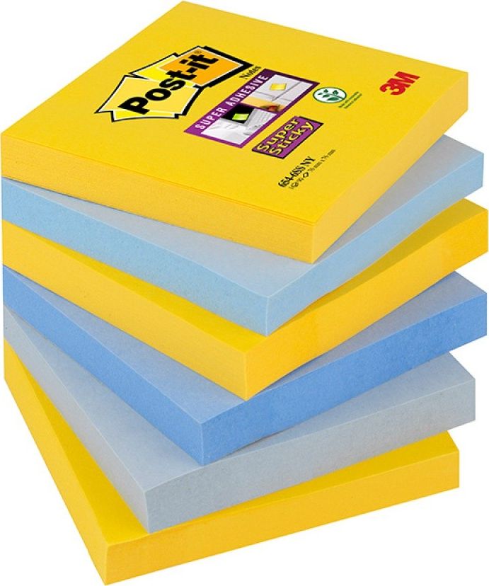 Post-it Karteczki samoprzylepne POST-IT Super Sticky (654-6SS-NY), 76x76mm, 6x90 kart., new york
