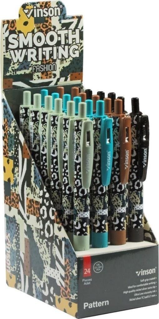 Easy Stationery Długopis automat. Fashion Pattern nieb. (24szt)