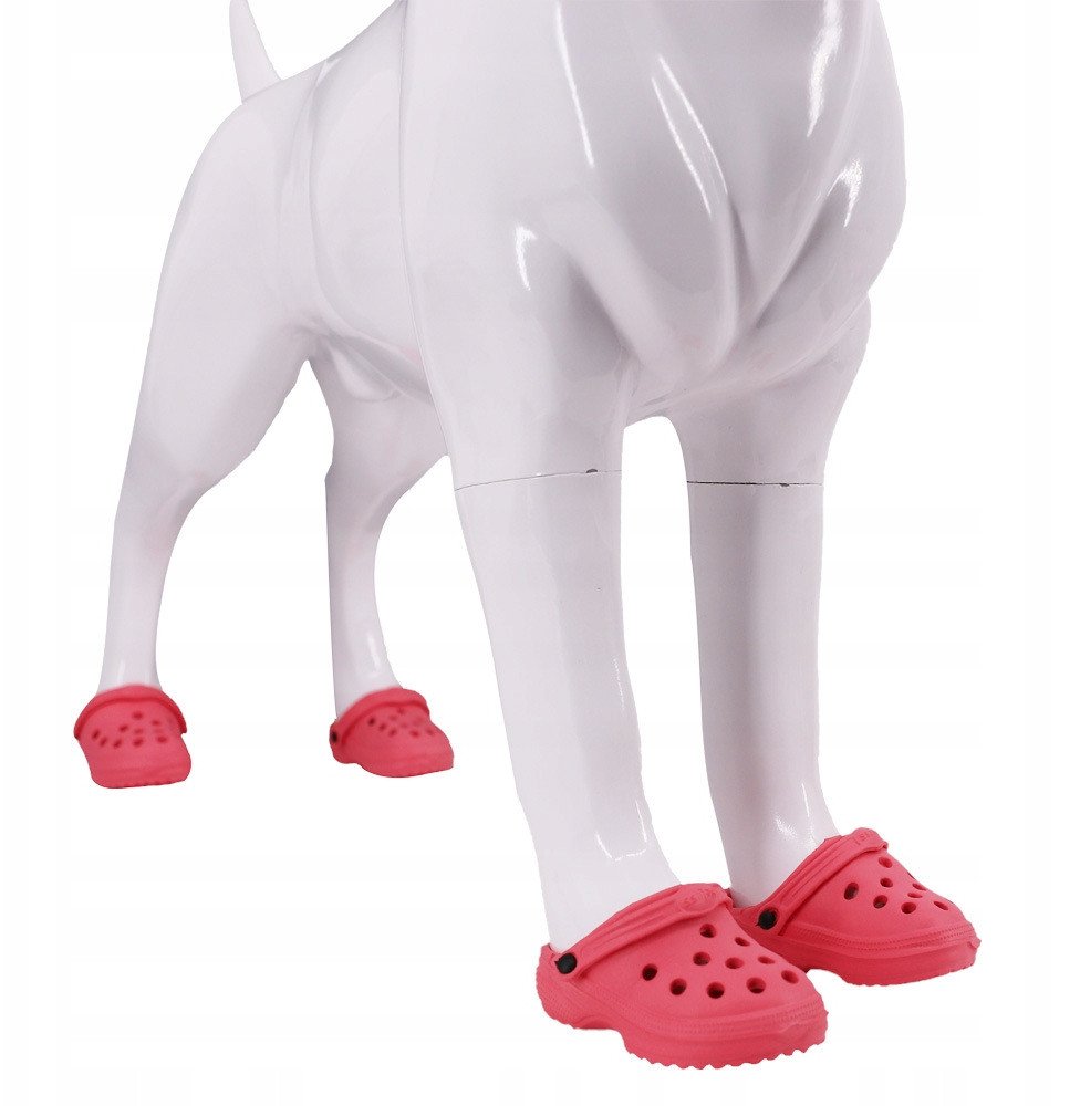 Buty KLAPKI Antypoślizgowe dla ZWIERZĄT PSÓW KOTÓW CHODAKI 1PARA RÓŻOWE