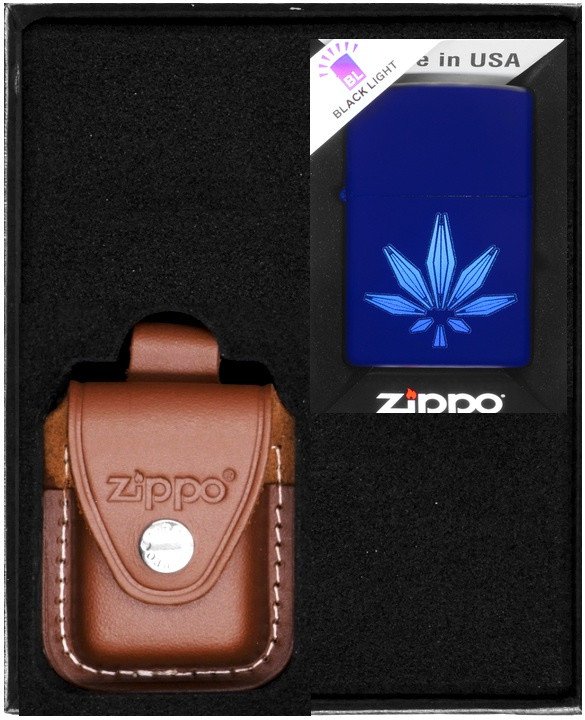 Zestaw ZIPPO Zapalniczka CANNABIS DESIGN 4 Prezentowy No4